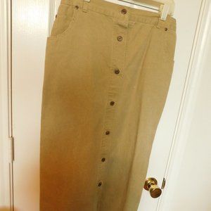 WOOLRICH KHAKI SKIRT SIZE 14 REG